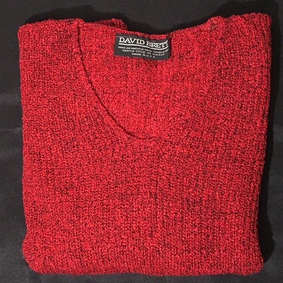 ❤️ David Brett Red Sweater - Picture 4 of 8